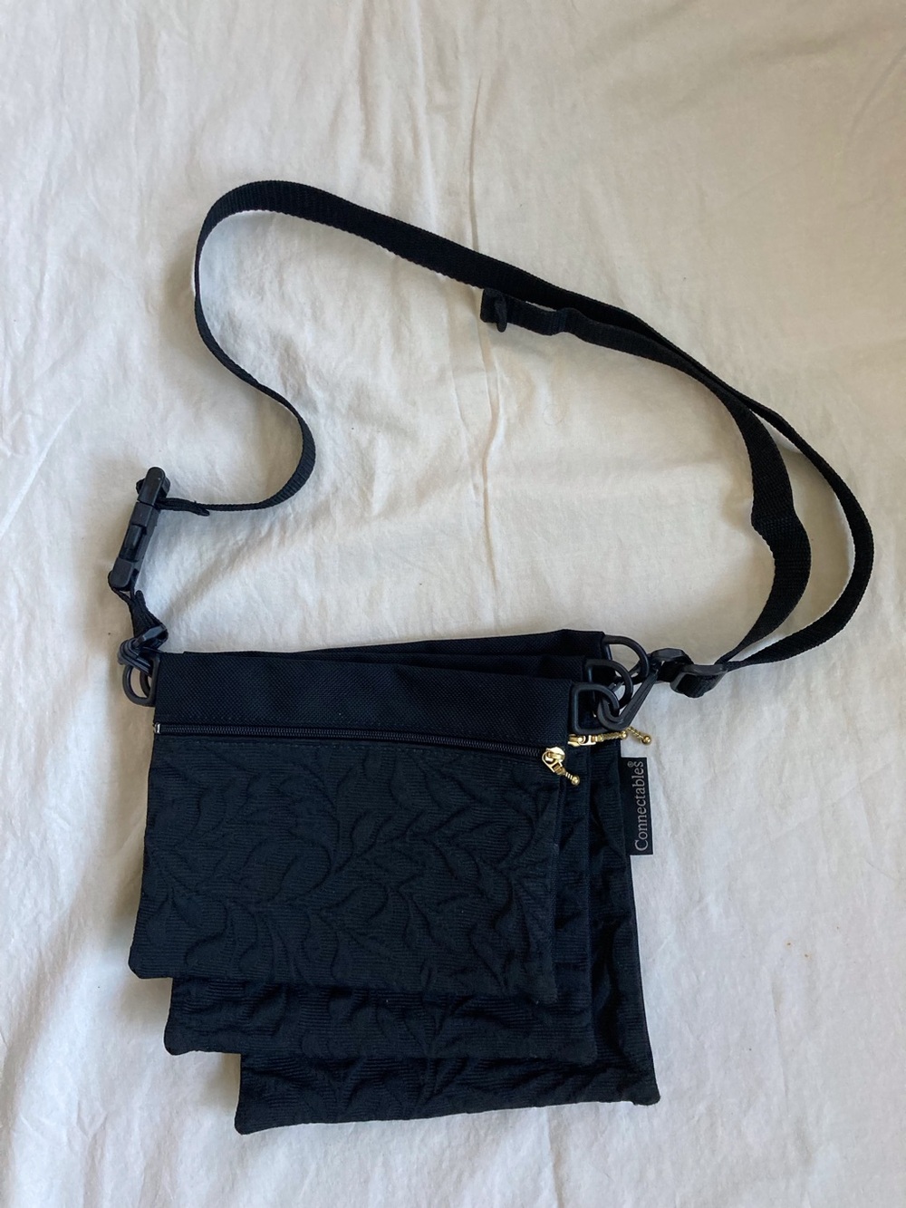 Connectables! Maple Leather Co. Great Bags 3 Piece Modular Crossbody/Fanny Pack